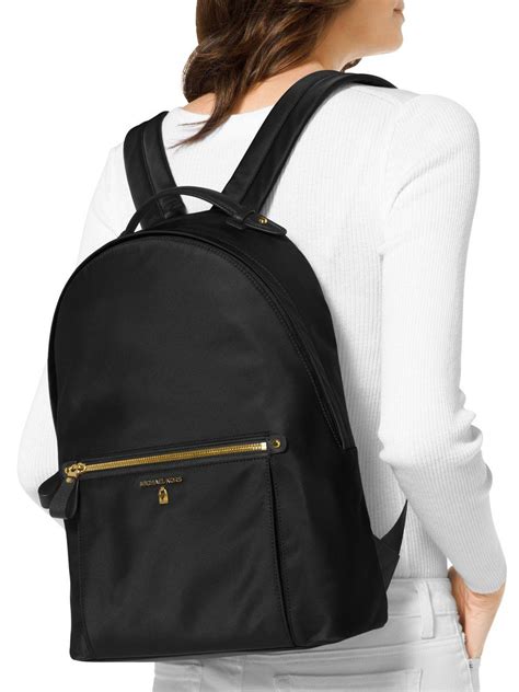 michael kors nylon kelsey large backpack - black|Michael Kors prescott nylon backpack.